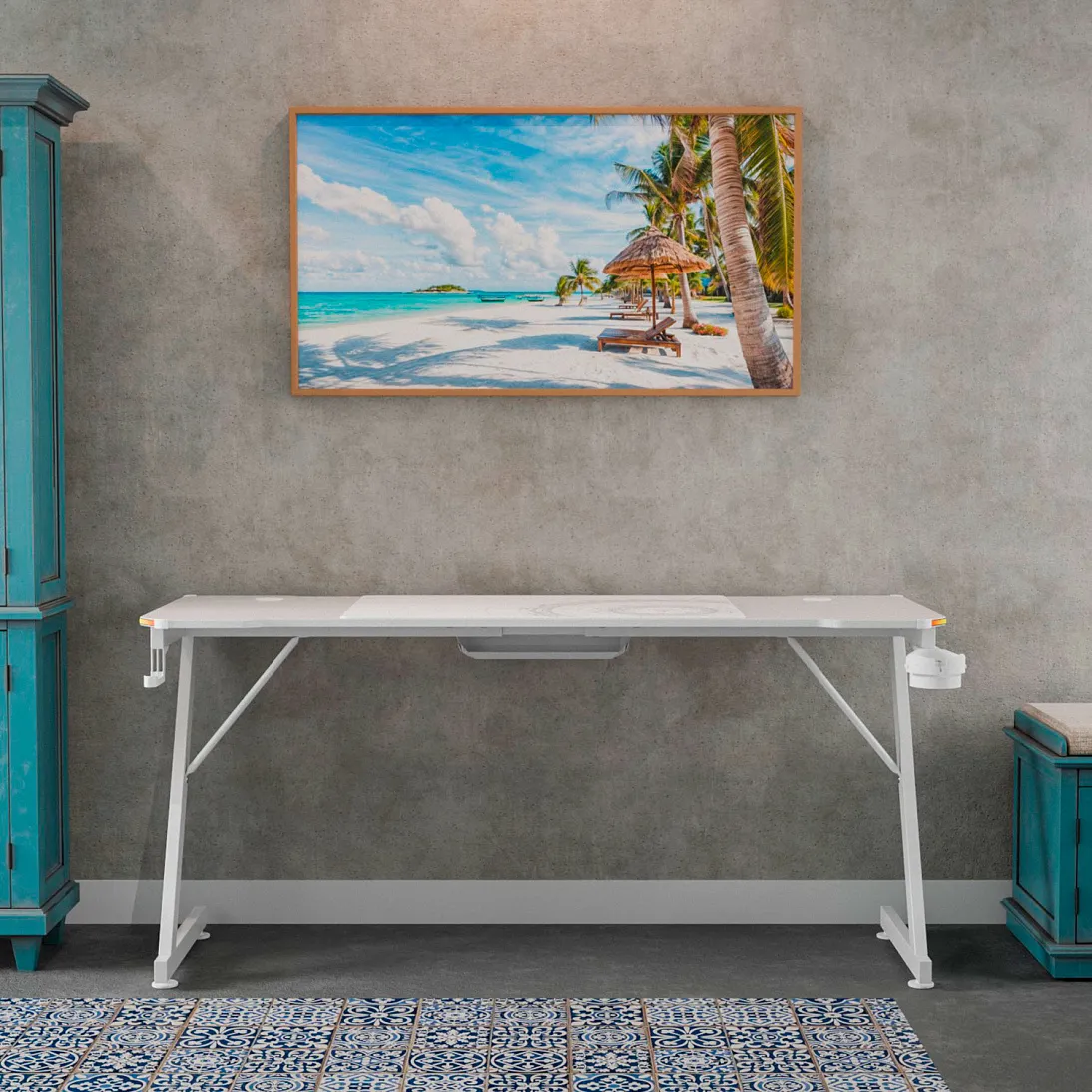 Trine 160 x 60 RGB White, фото