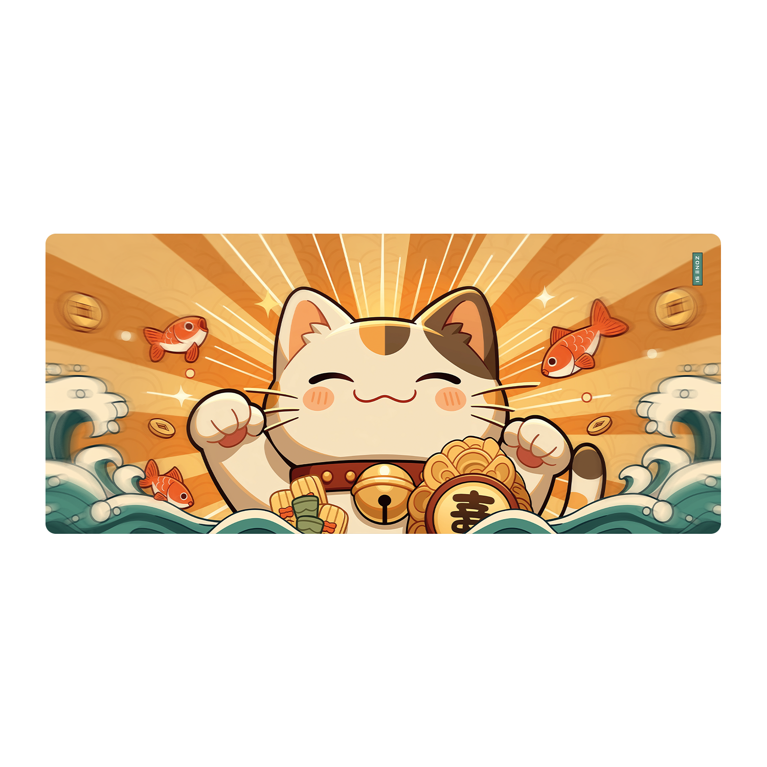 MANEKI-NEKO XXL POLYESTER brown-orange