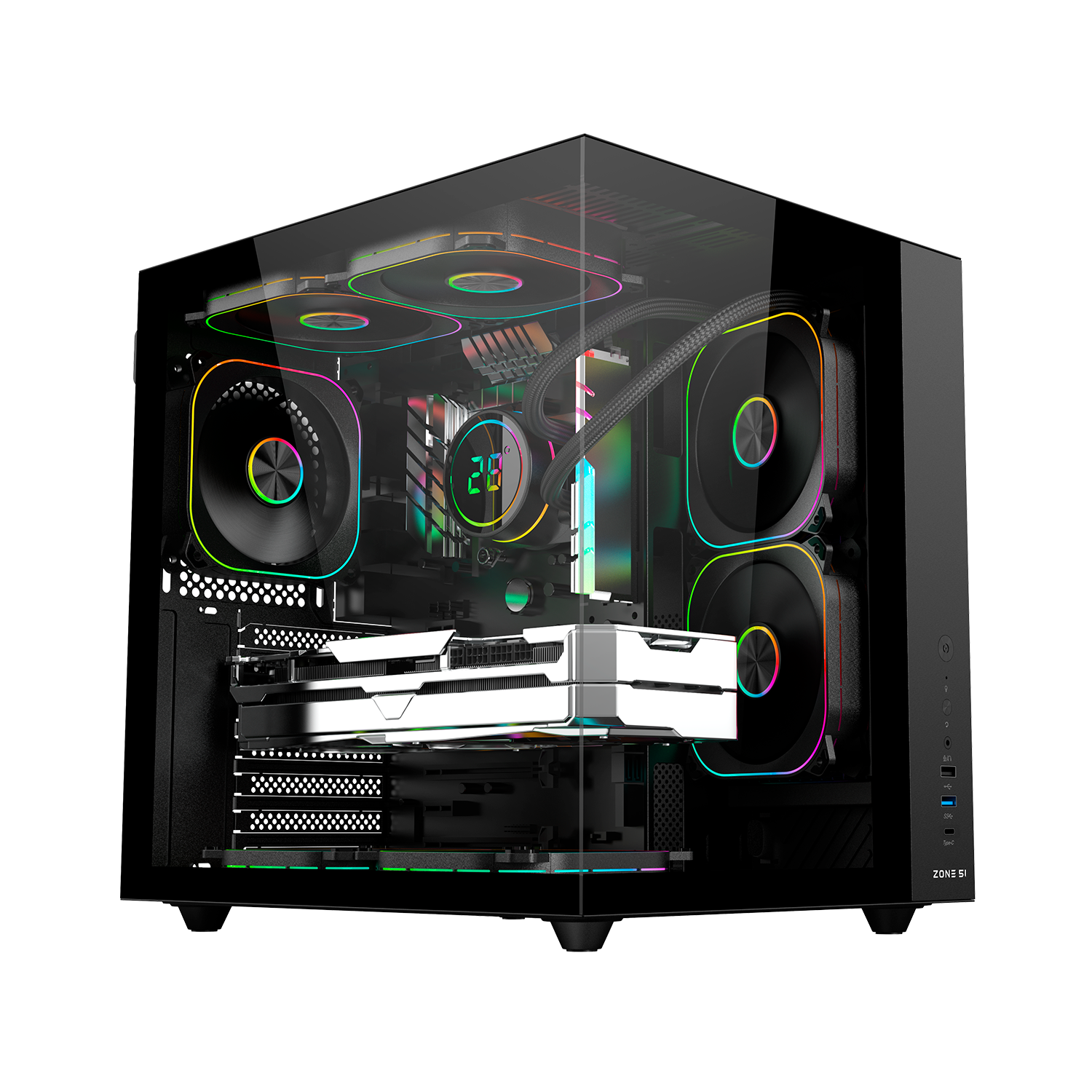 

Компьютерный ZONE 51, Компьютерный корпус ZONE 51 Edge Black