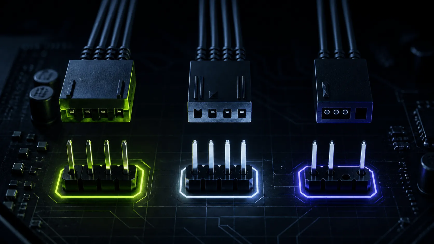 Разъёмы PWM, RGB 12 В и ARGB 5 В на материнской плате Разъёмы PWM, RGB 12 В и ARGB 5 В на материнской плате, фото