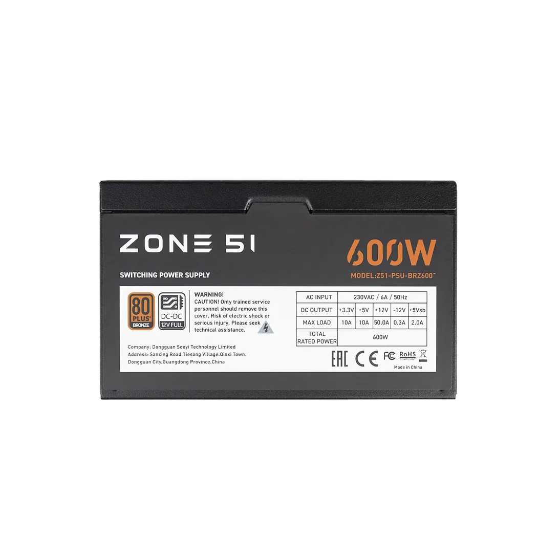 APEX 600W 80 PLUS BRONZE, фото