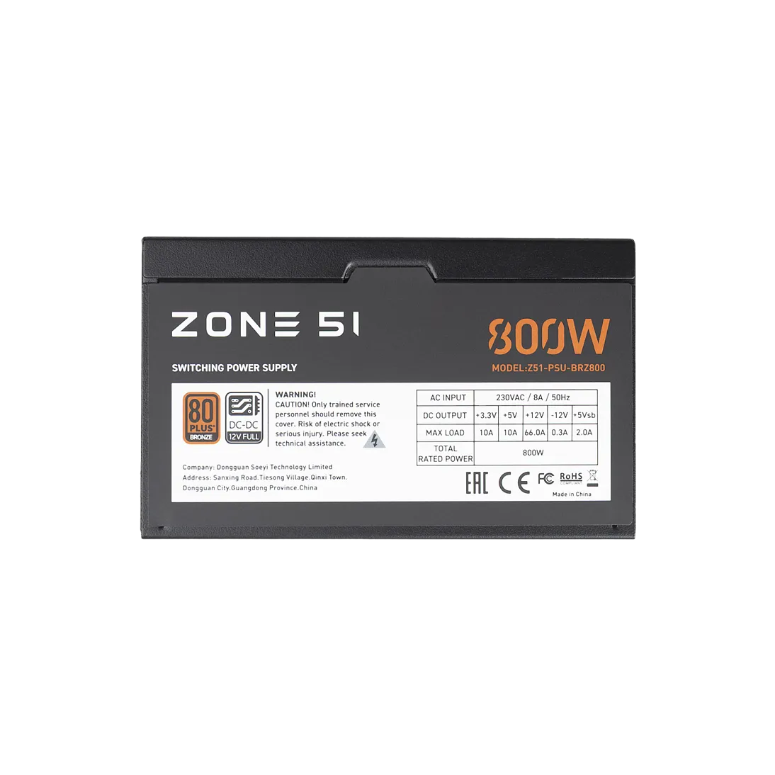 APEX 800W 80 PLUS BRONZE, фото